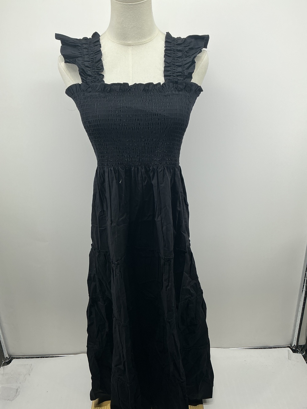 100% Organic Cotton Poplin Smocked Midi Dress